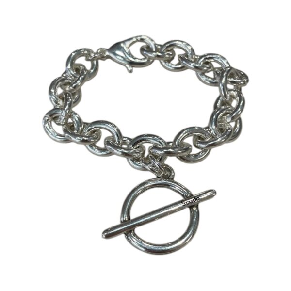 Bracelet cercle barré en plaqué argent Scudo