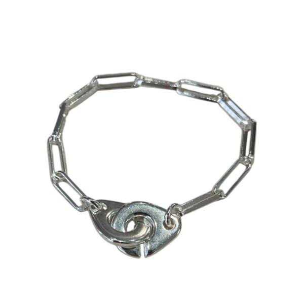 Bracelet menottes en plaqué argent Scudo