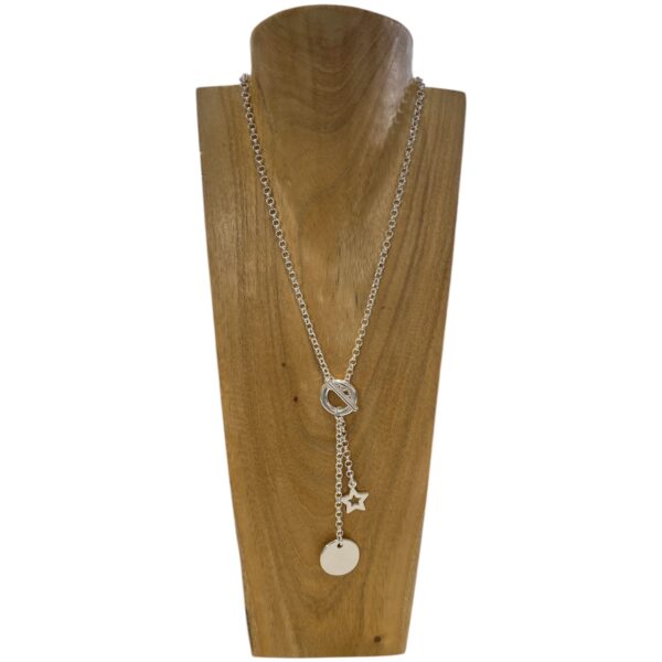 Collier pastille et étoile en plaqué argent Scudo