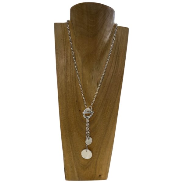 Collier double pastilles en plaqué argent Scudo